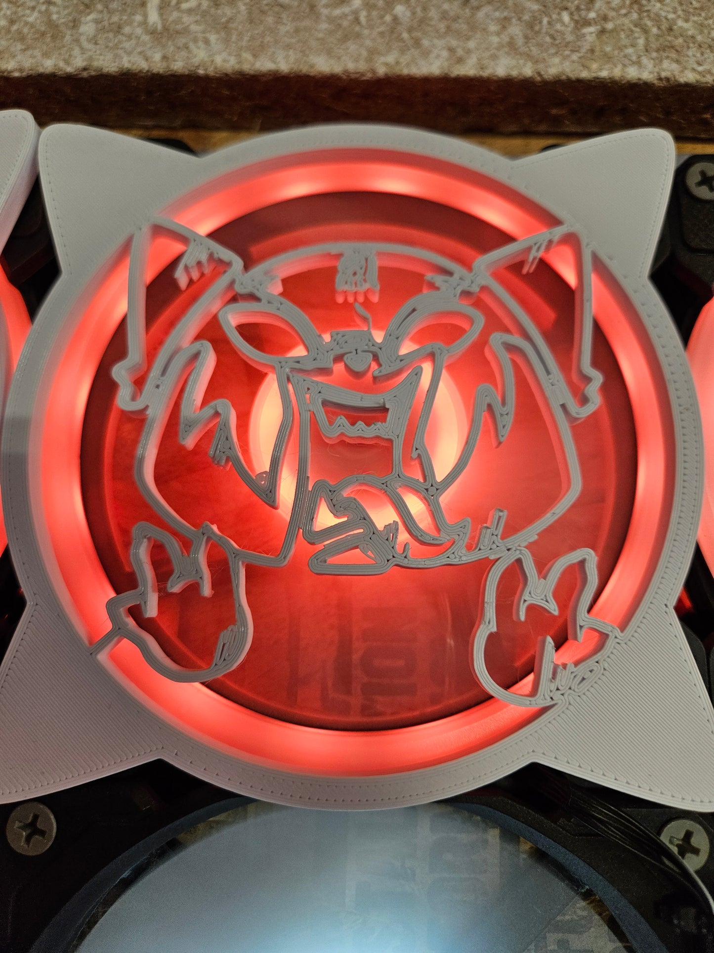 Rage Panda Fan Cover — Magnetic 3D-Printed