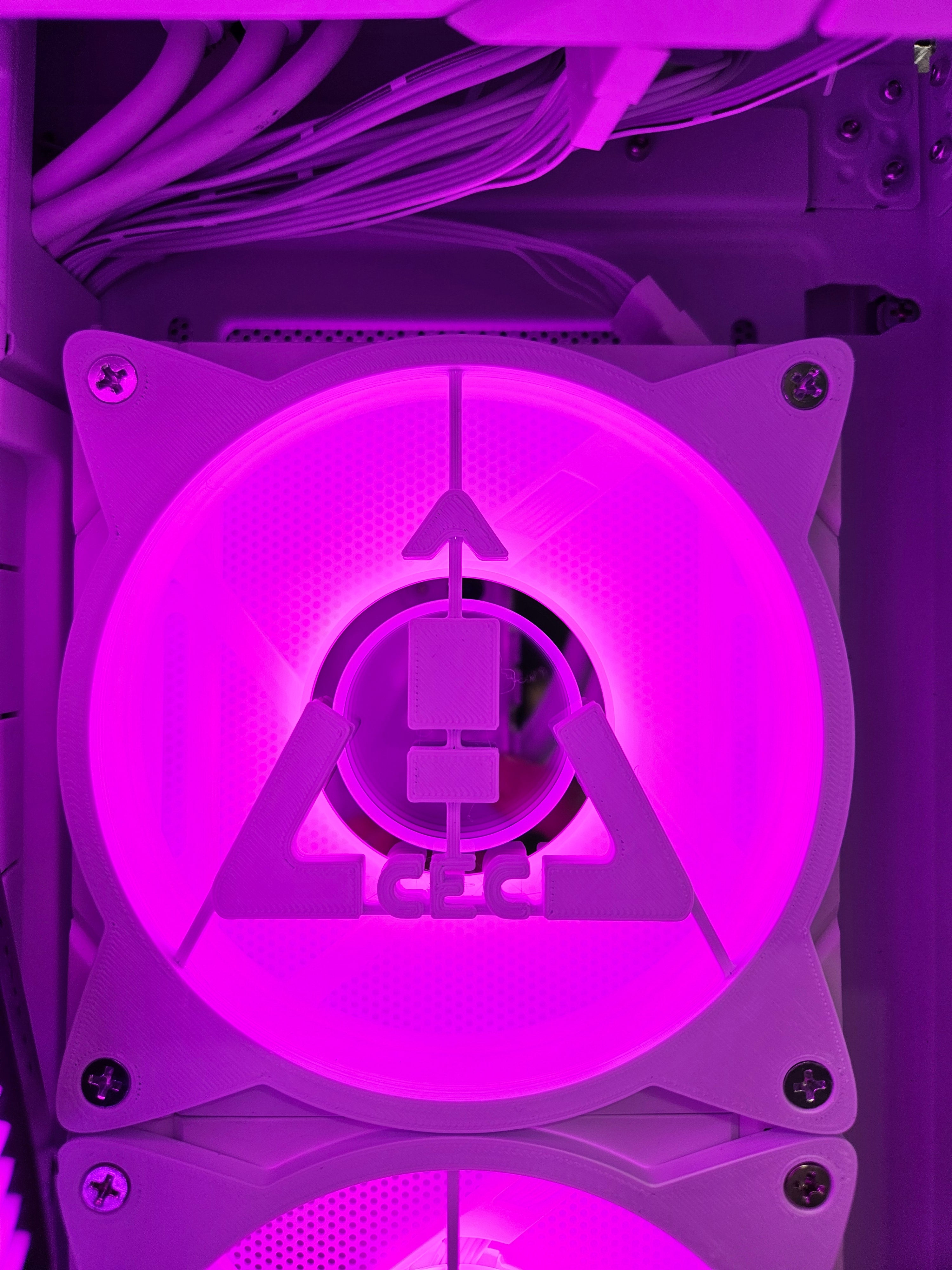 CEC Logo Fan Cover — Magnetic 3D-Printed